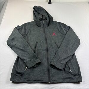 Jordan Gray Hoodie with Red Logo